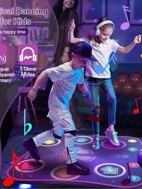 Dance Mat. Electronic toy Pad with Light-up, Wireless & Bluetooth. LIKE NEW